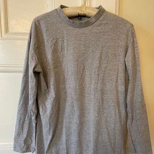 Missguided t-shirt dress with long sleeves in gray